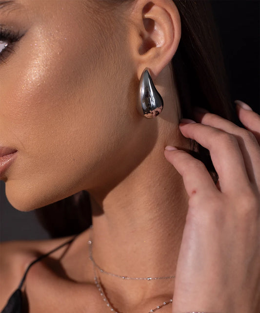 Silver Drip Earrings